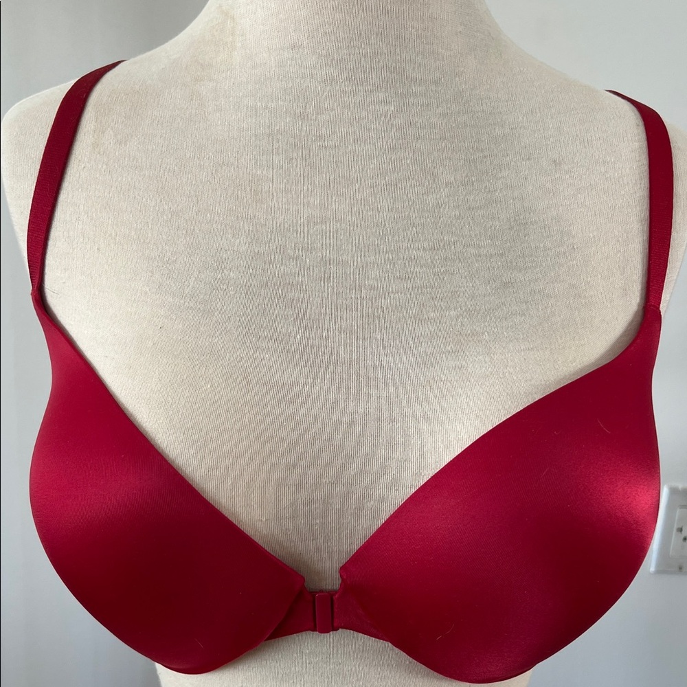 Victoria Secret red satin bra bra